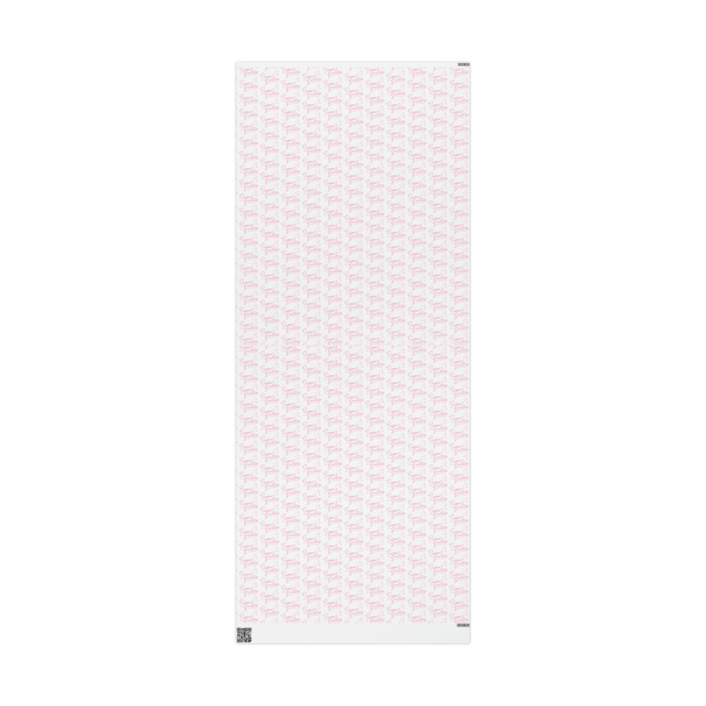 Season's Greetings Pink Dove Pink Retro Style Christmas Print Holiday Gift Wrap Paper - Glossy Or Matte