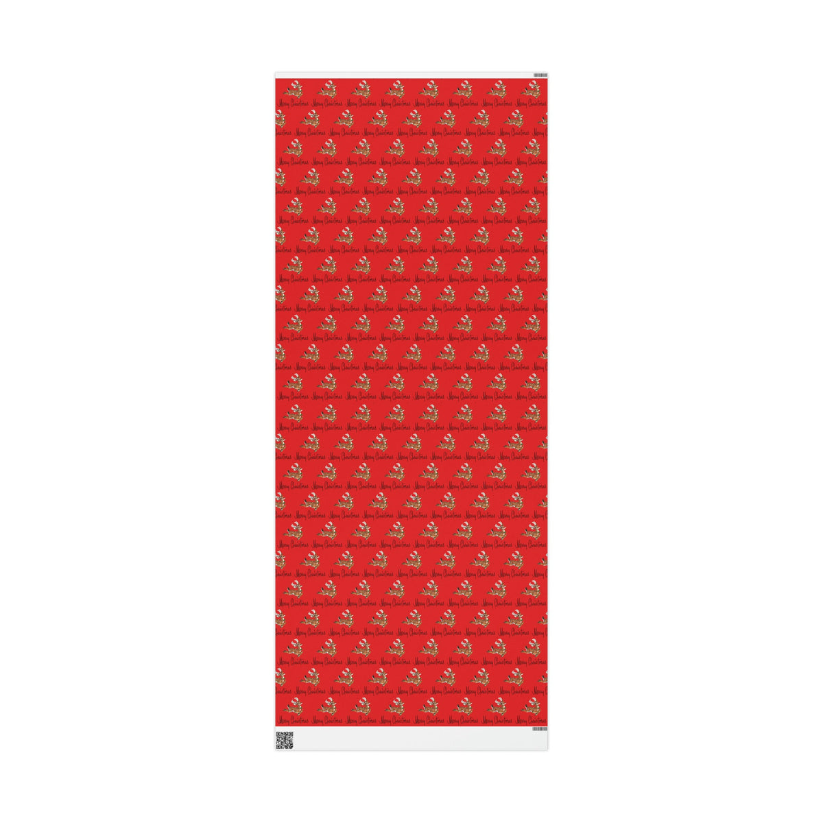 Merry Christmas Leaping Reindeer Red Mid Century Retro Christmas Print Holiday Gift Wrap Paper - Glossy Or Matte
