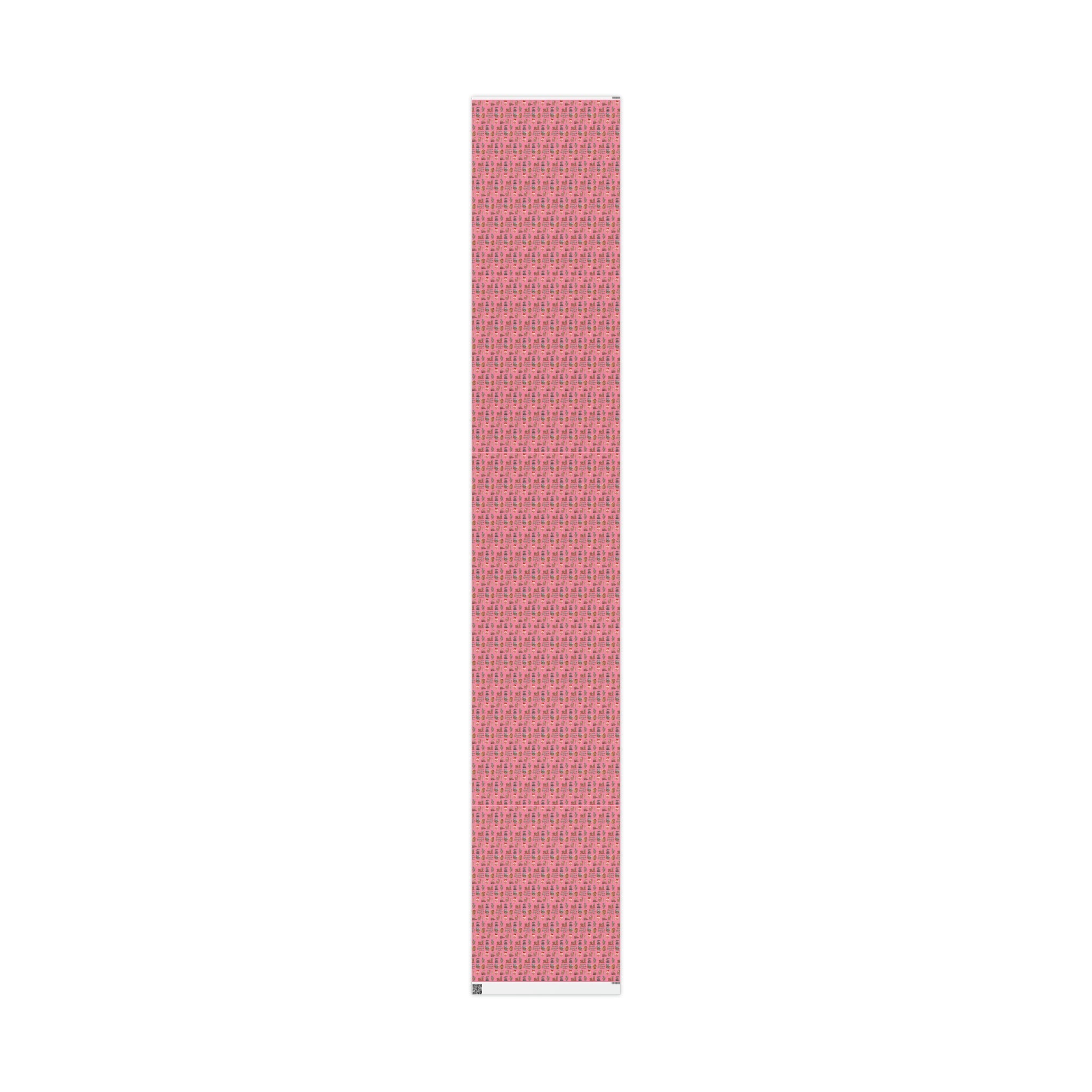 Merry Christmas To You Christmas Candy Pink Mid Century Retro Christmas Print Holiday Gift Wrap Paper - Glossy Or Matte