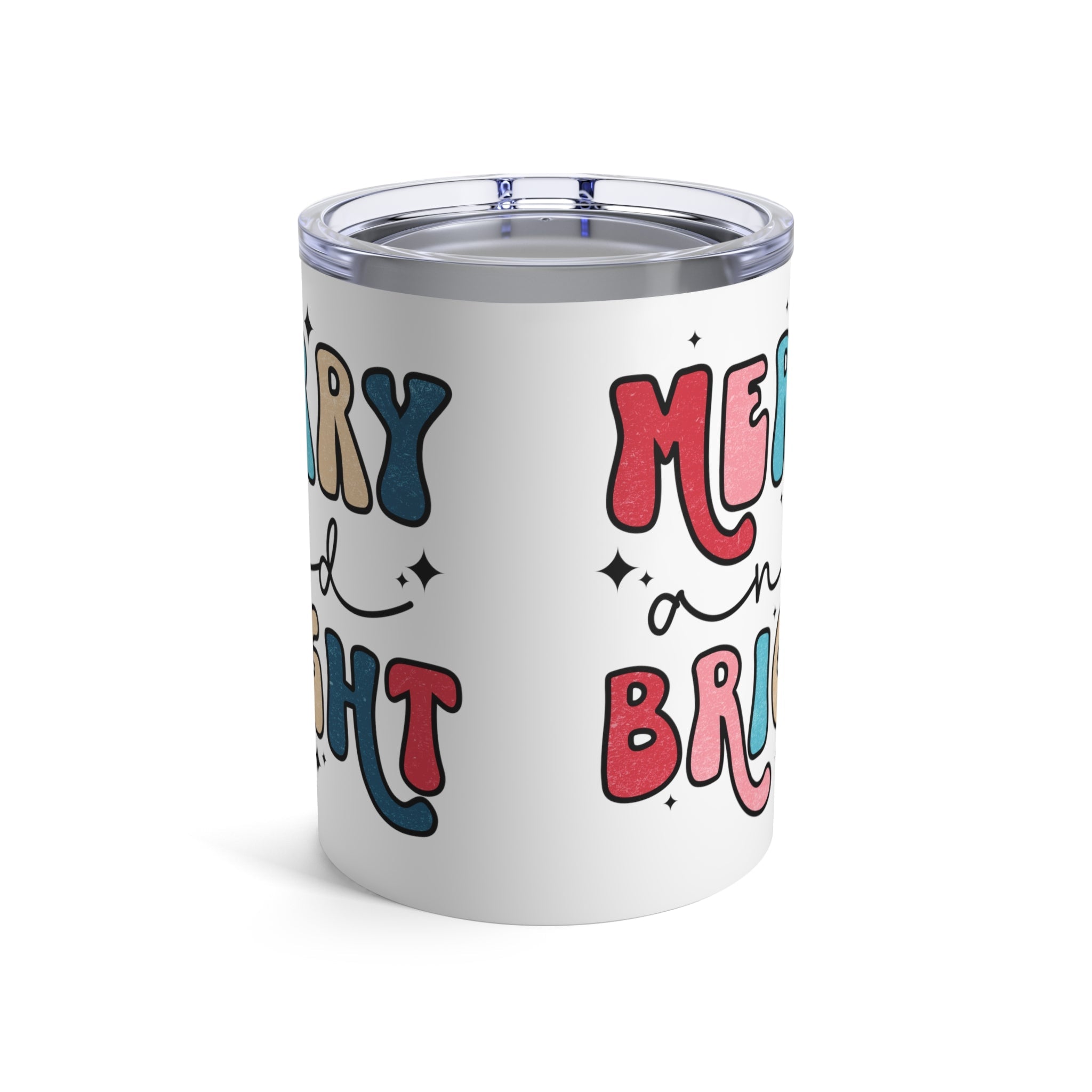 Merry And Bright Christmas Stainless Steel Tumbler 10oz