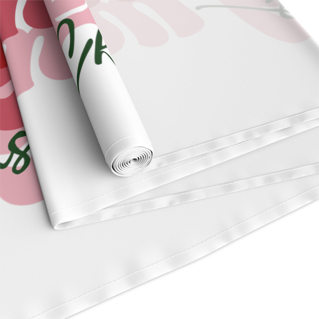 Merry Merry Merry Christmas Retro Style Christmas Print Home Decor Cotton Poly Table Runner