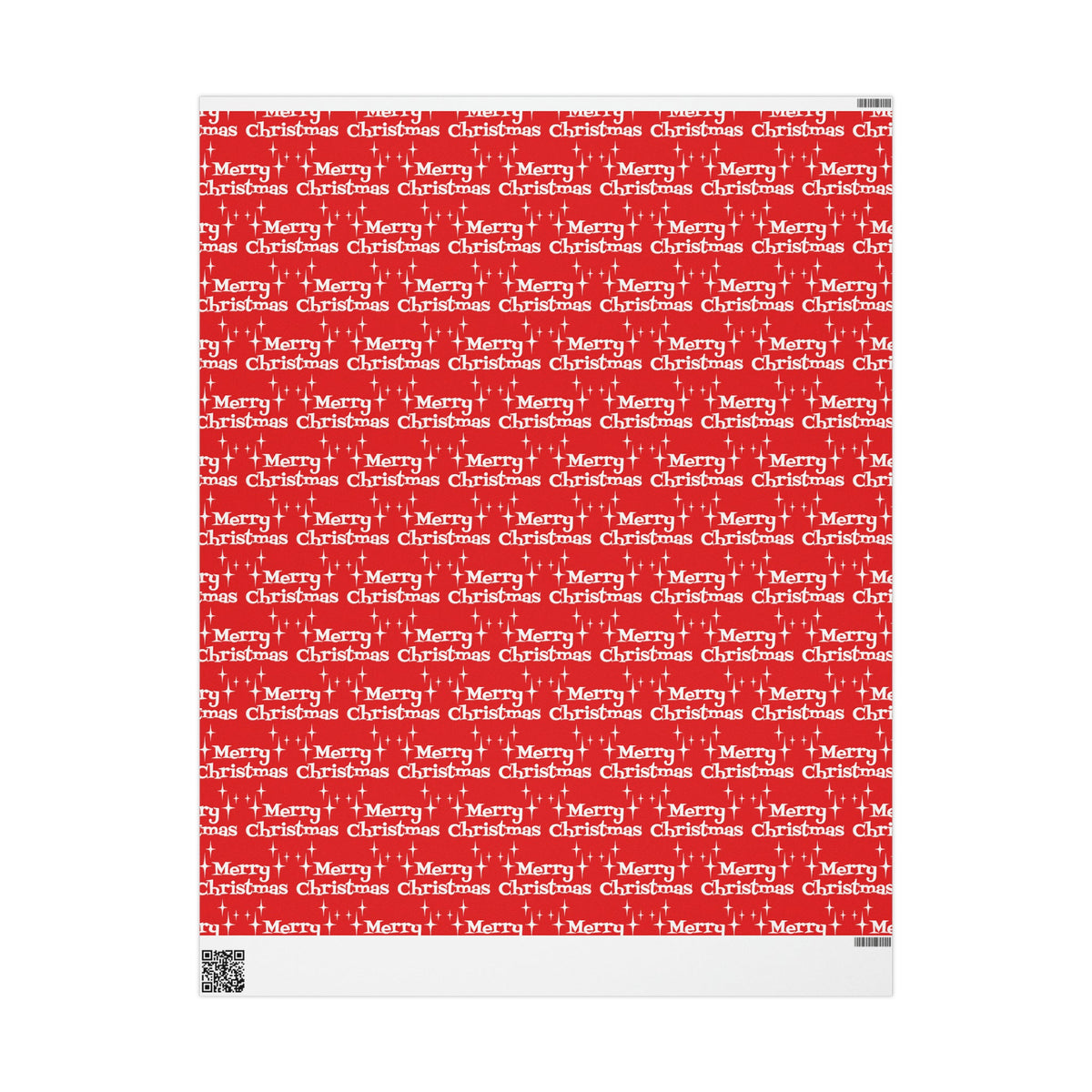 Merry Christmas Starburst Red Atomic Mid Century Retro Christmas Style Holiday Gift Wrap Paper - Glossy Or Matte