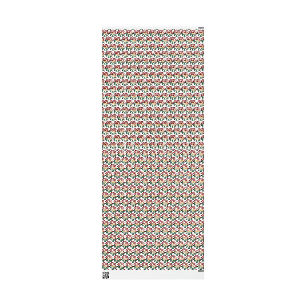 Merry And Bright Christmas Print Holiday Gift Wrap Paper - Glossy Or Matte