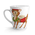 Reindeer Mail Carrier Mid Century Retro Christmas Print Latte Mug