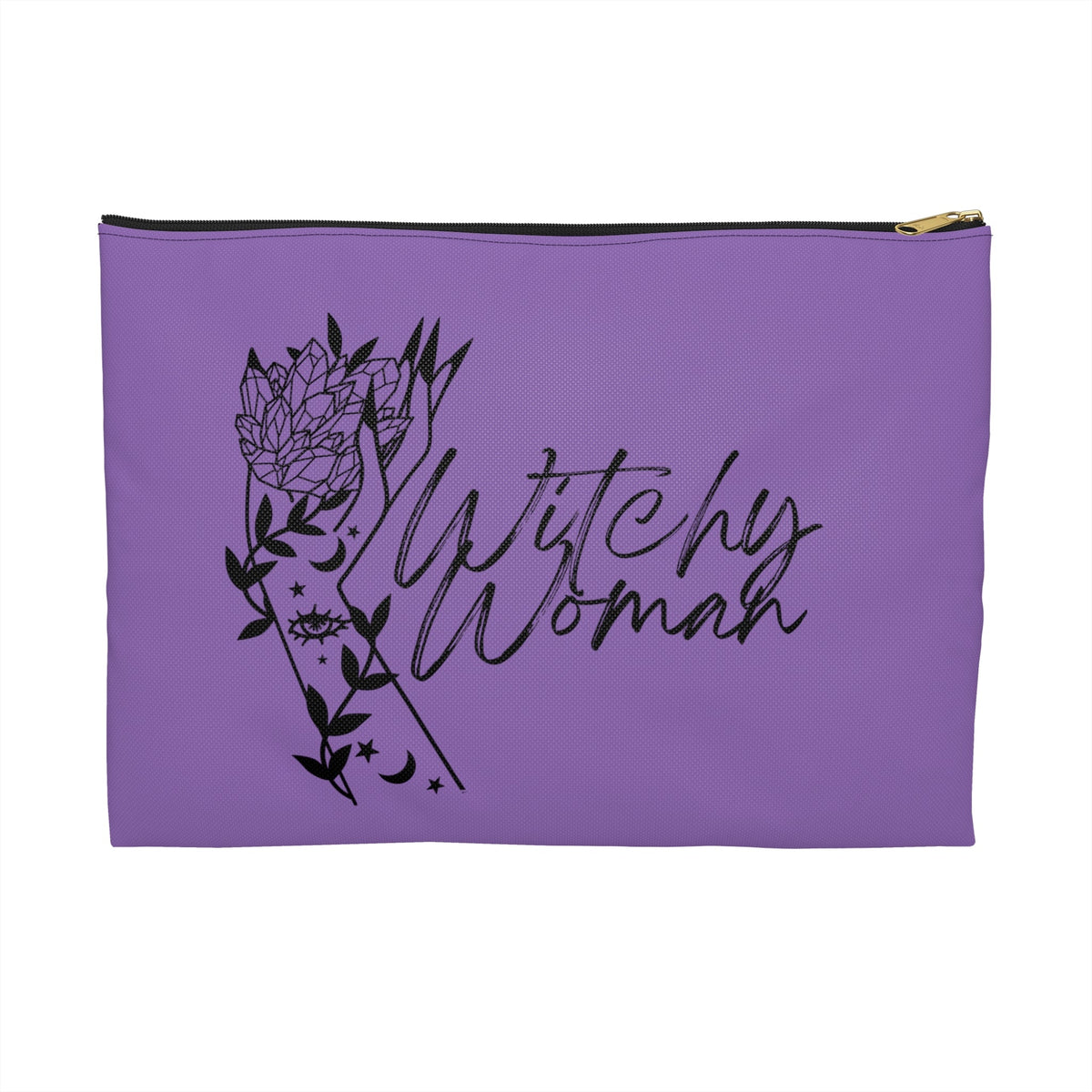 Witchy Woman Celestial Print Polyester Accessory Pouch Travel Bag