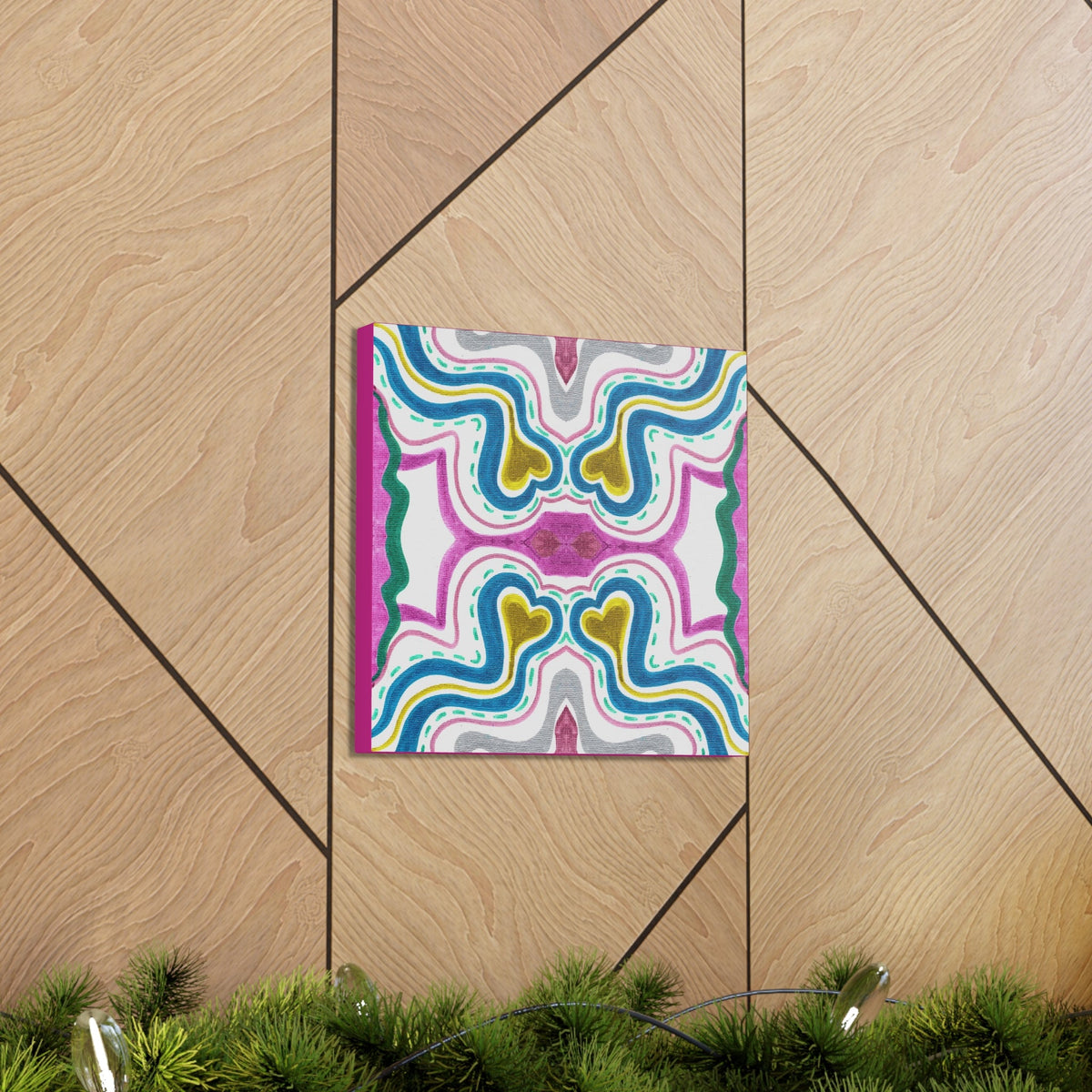 Love Frequency 2 Variation 1 Mosaic Caden Caraco Canvas Gallery Wrap