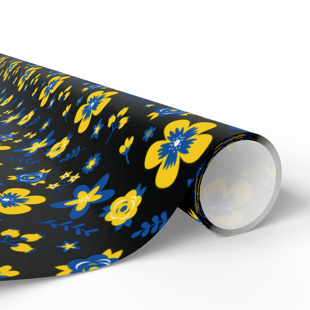 Ukranian Country Flowers Spring Holiday Gift Wrap Paper - Glossy Or Matte
