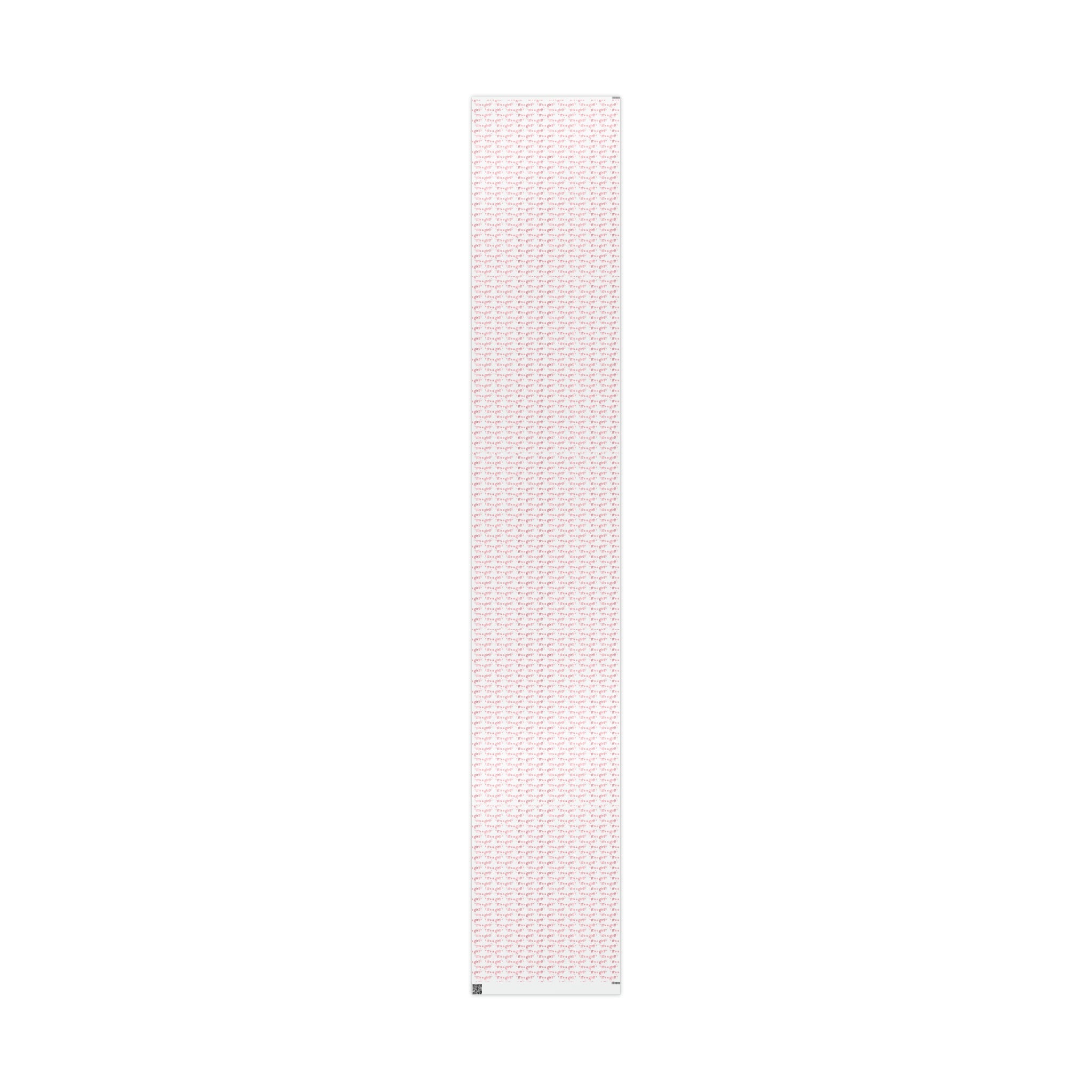 It's A Girl Starburst Atomic Retro Style Baby Shower Gift Wrap Paper - Glossy Or Matte