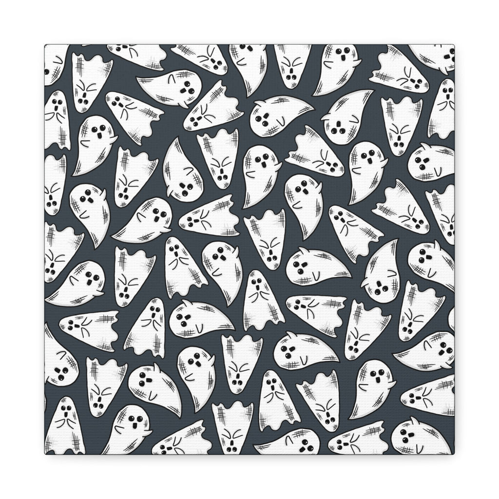 Cute Halloween Ghosts Print Canvas Gallery Wrap