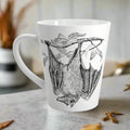 Retro Bat Halloween Print Latte Coffee Mug