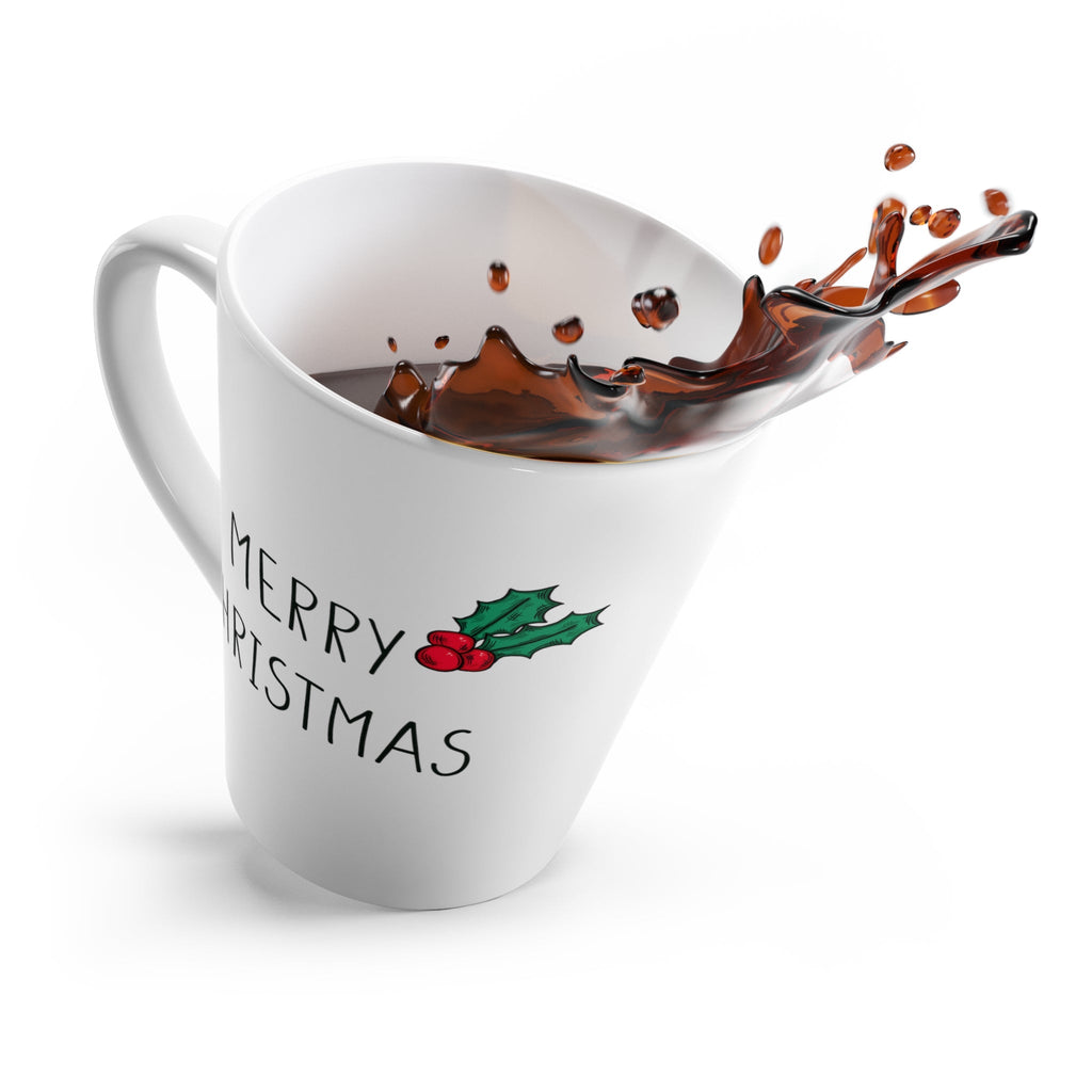 Merry Christmas Holly Latte Mug
