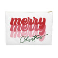 Merry Merry Merry Christmas Print Polyester Accessory Pouch Travel Bag