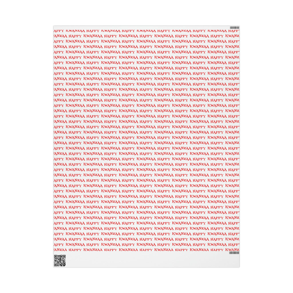 Happy Kwanzaa Red And White Atomic Retro Style Gift Wrap Paper - Glossy Or Matte