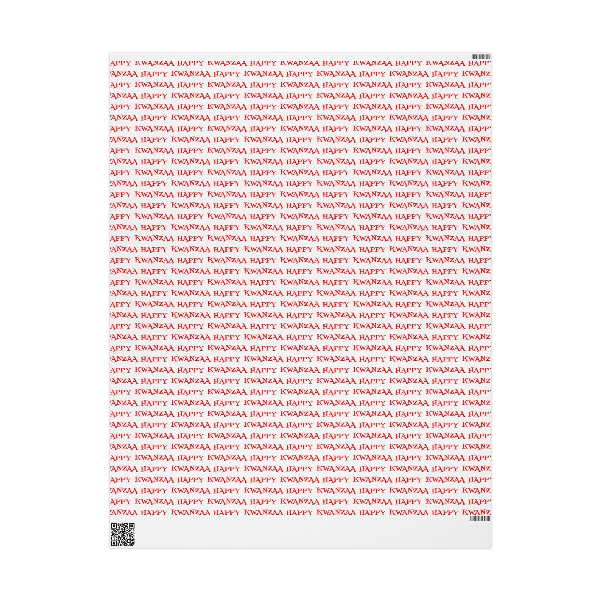 Happy Kwanzaa Red And White Atomic Retro Style Gift Wrap Paper - Glossy Or Matte