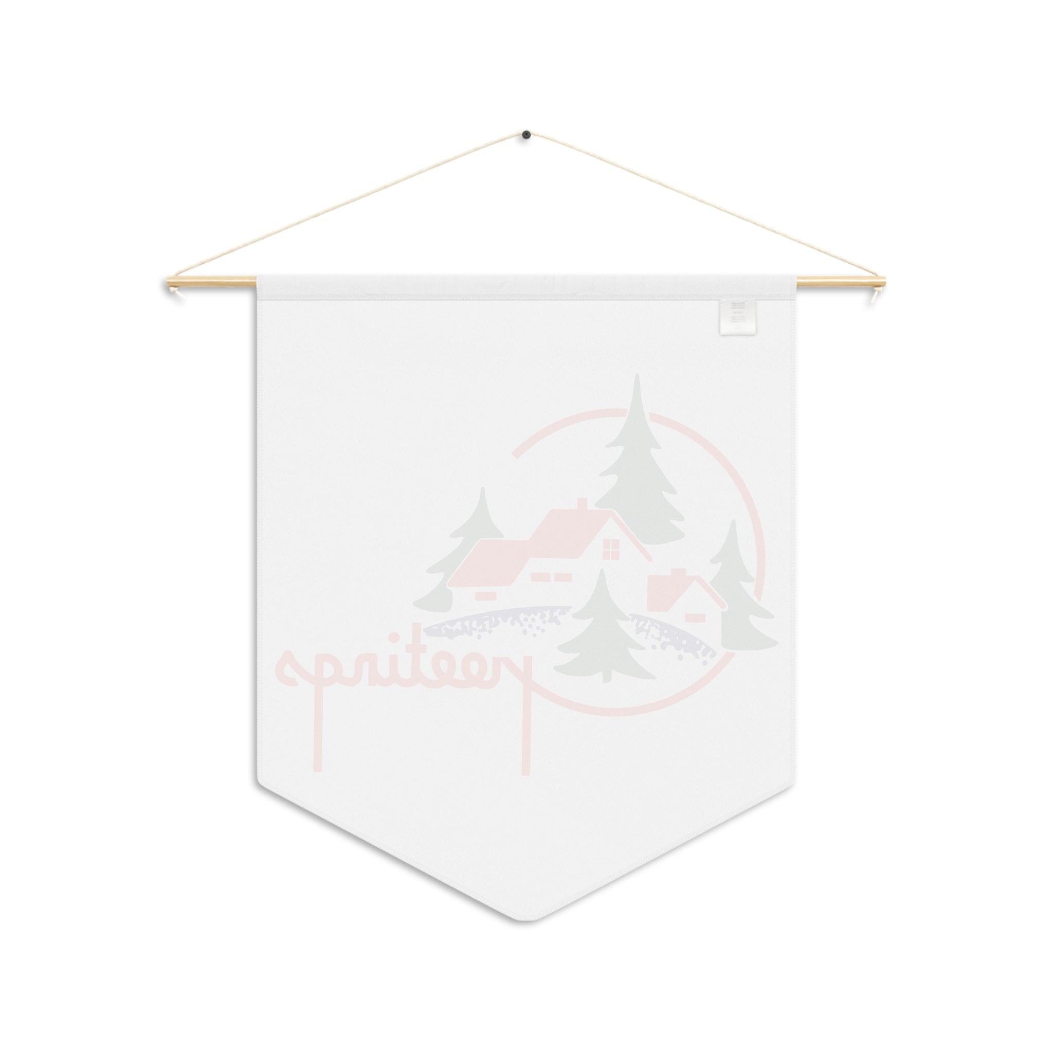 Greetings Retro Christmas Print Wall Hanging Banner Flag