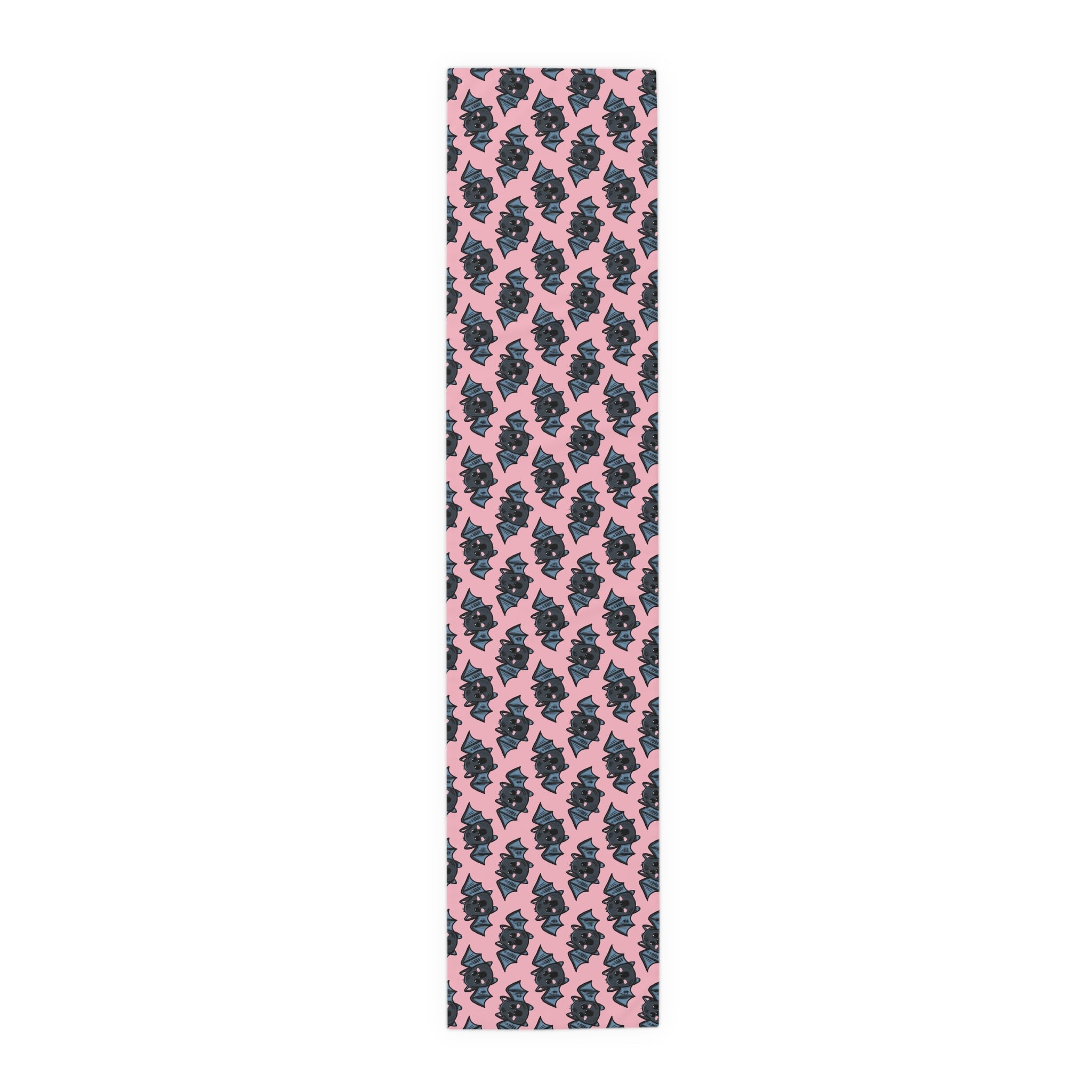 Halloween Bats Pink Fall Autumn Cotton Poly Table Runner