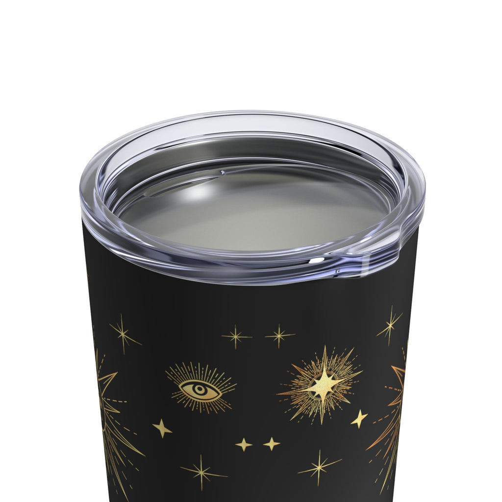Celestial Gold Sun Stars Stainless Steel Tumbler 10oz