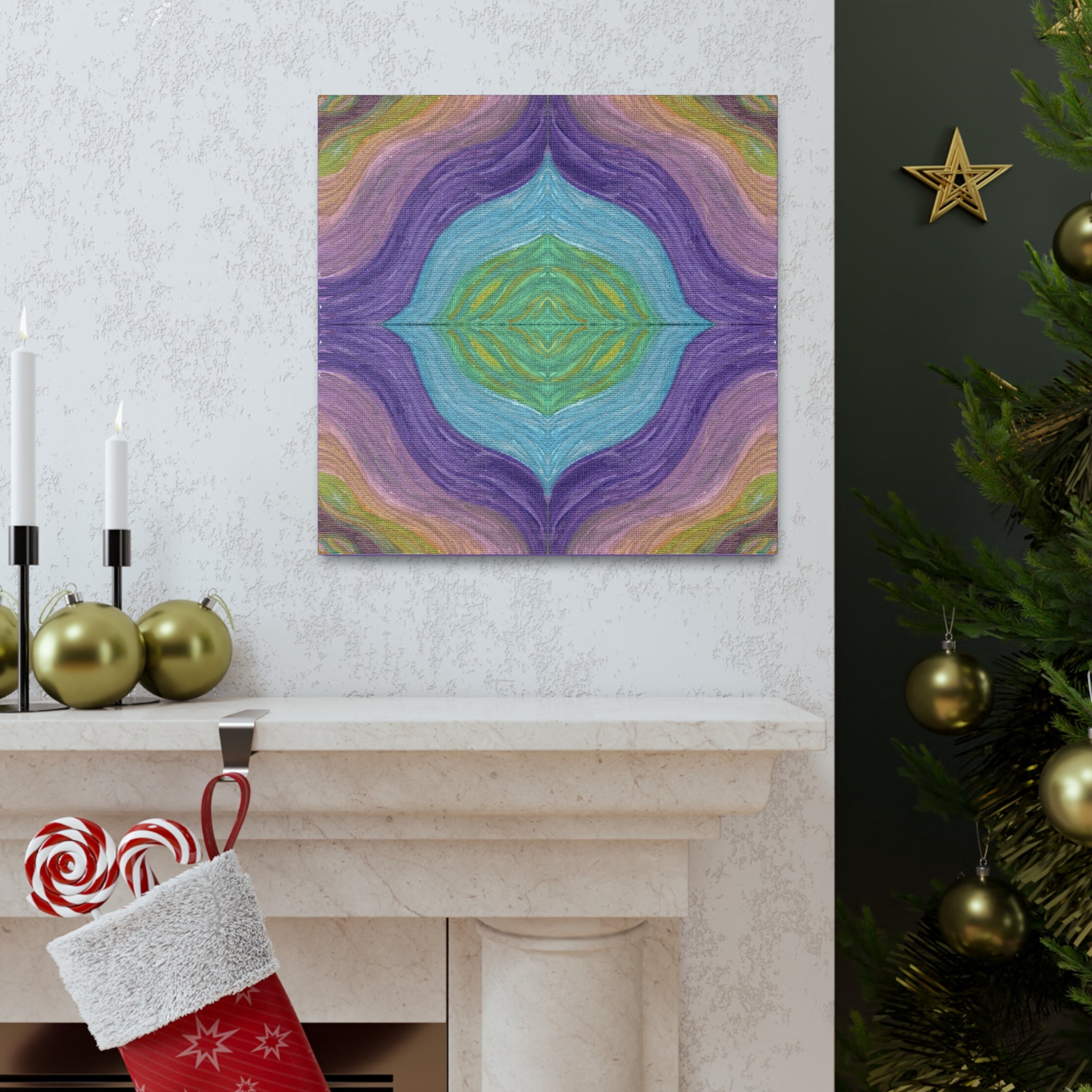 Solar Winds Rainbow 6 Mosaic Caden Caraco Canvas Gallery Wrap