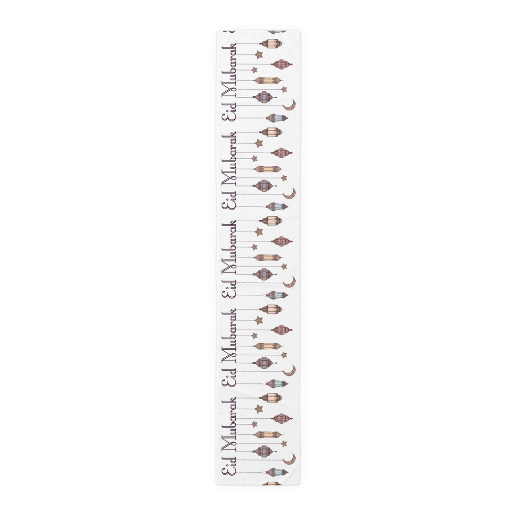 Eid Mubarak Islamic Lanterns Holiday Decor Cotton Poly Table Runner
