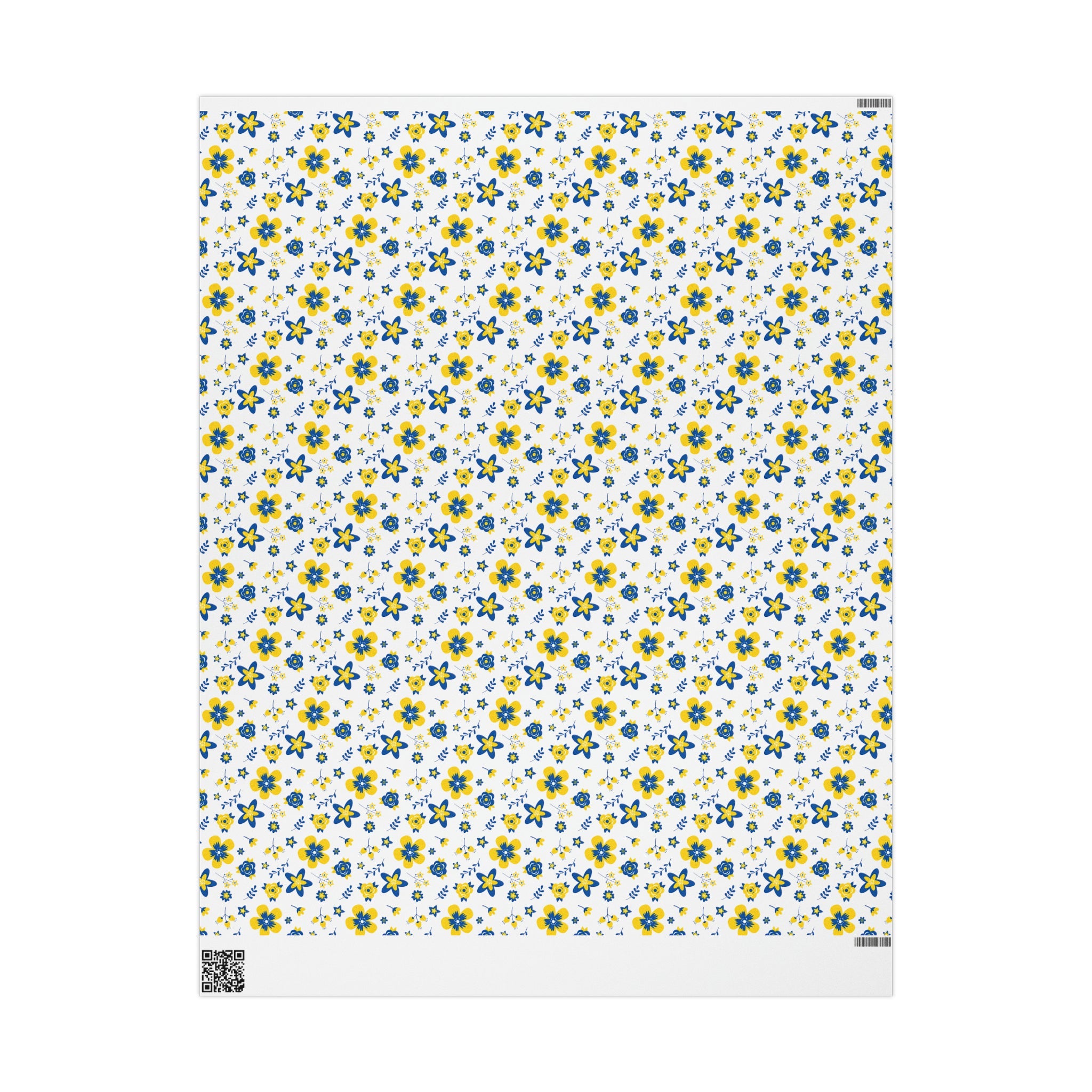 Ukranian Country Flowers Spring Holiday Gift Wrap Paper - Glossy Or Matte