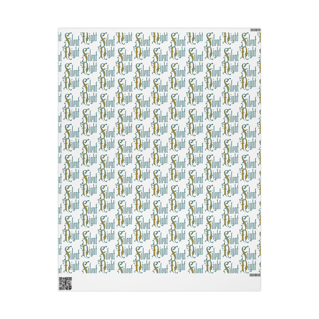Silent Night Retro Style Christmas Holiday Gift Wrap Paper - Glossy Or Matte