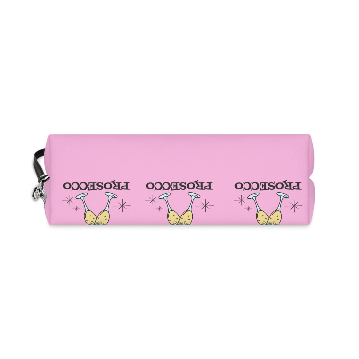 Prosecco Cocktails Pink Atomic Mid Century Retro Style Cosmetic Makeup Travel Bag