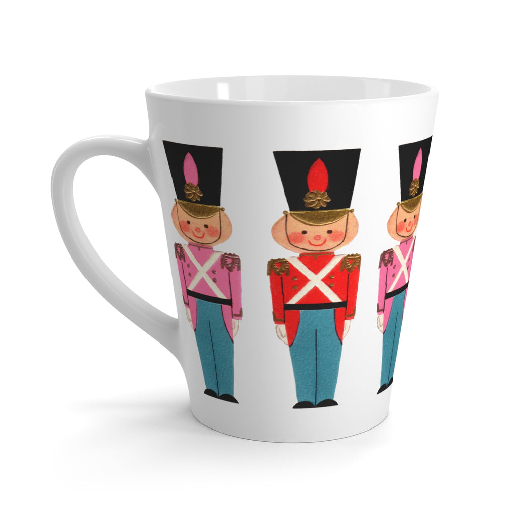 Christmas Toy Soldiers Mid Century Retro Christmas Print Latte Mug