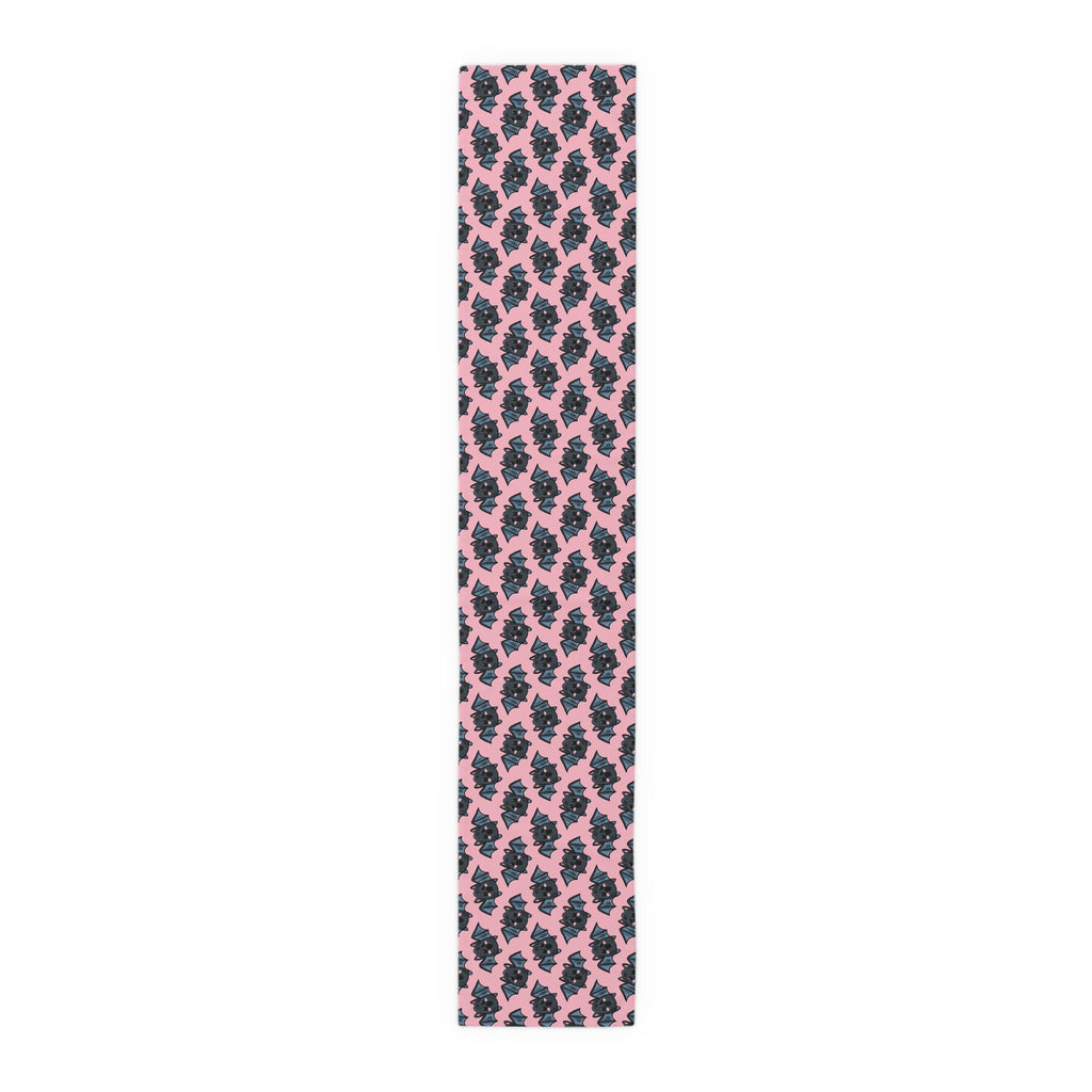 Halloween Bats Pink Fall Autumn Cotton Poly Table Runner