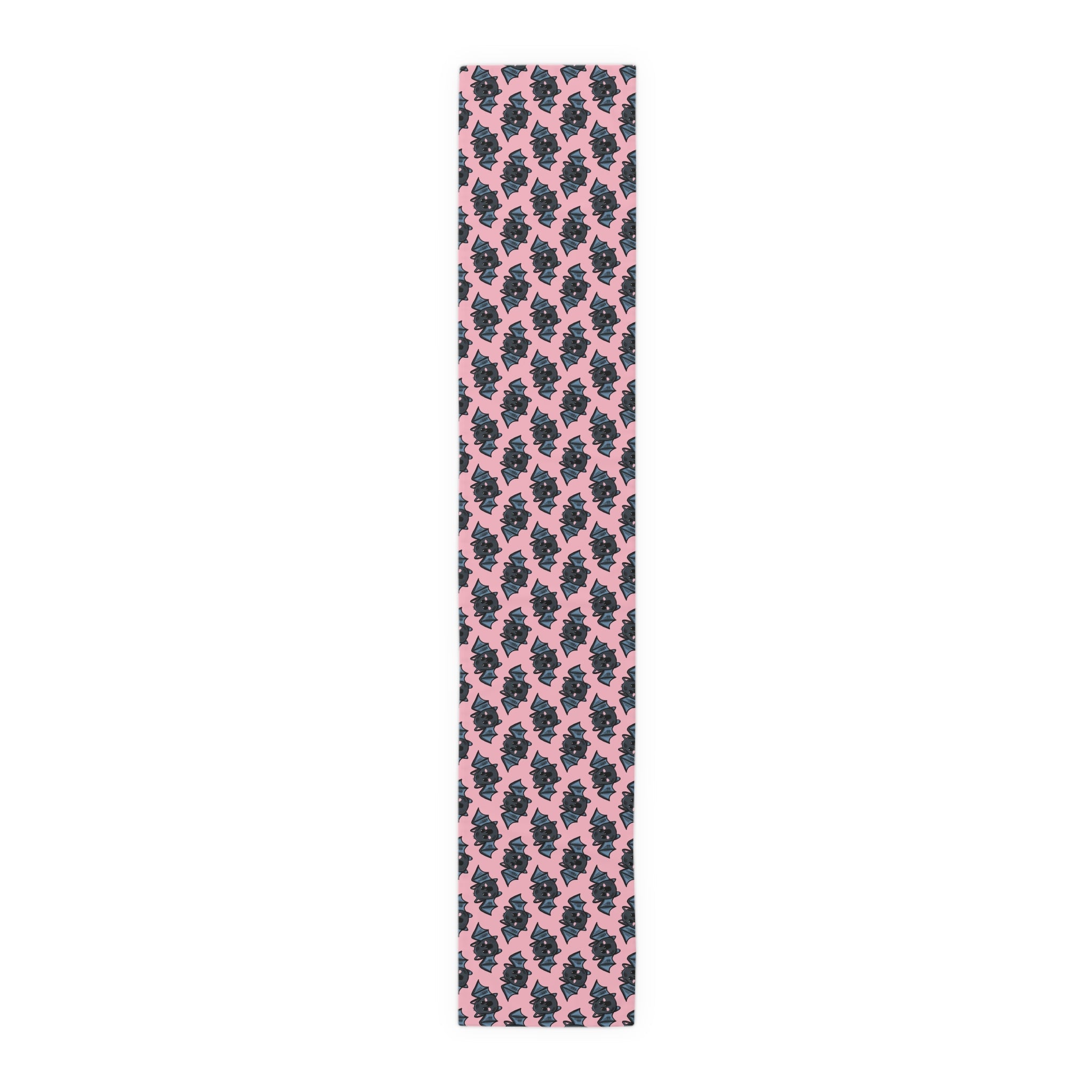 Halloween Bats Pink Fall Autumn Cotton Poly Table Runner