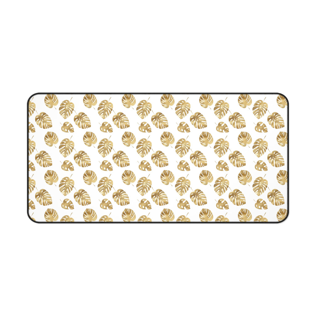 Gold Palm Leaves Desk Mat - 3 size options