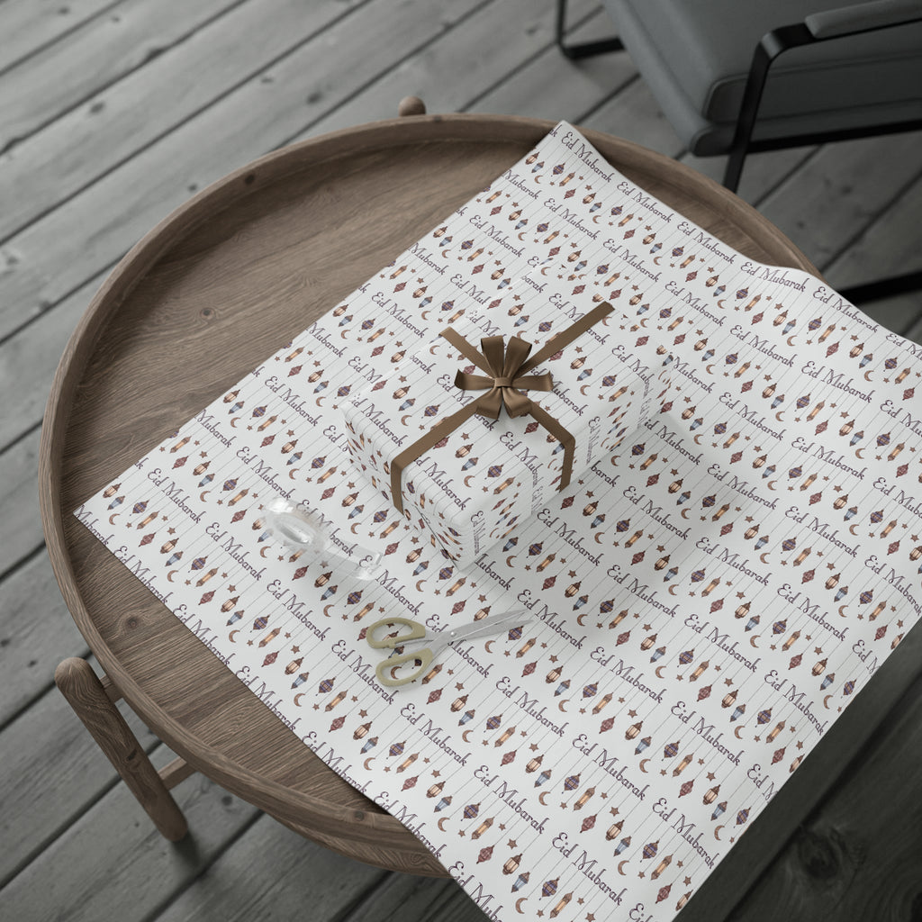 Eid Mubarak Festival Arabic Lanterns Holiday Holiday Gift Wrap Paper - Glossy Or Matte