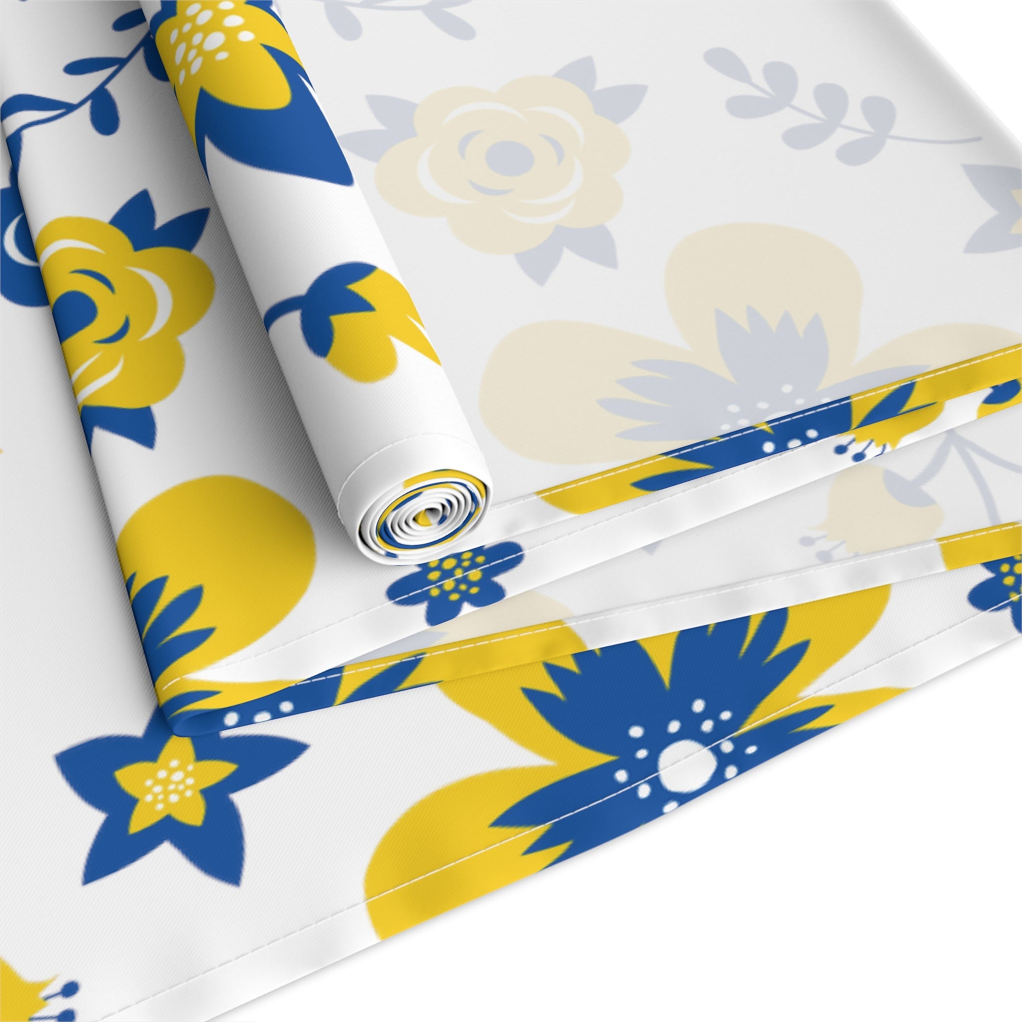 Ukrainian Country Flowers Spring Polyester Table Runner