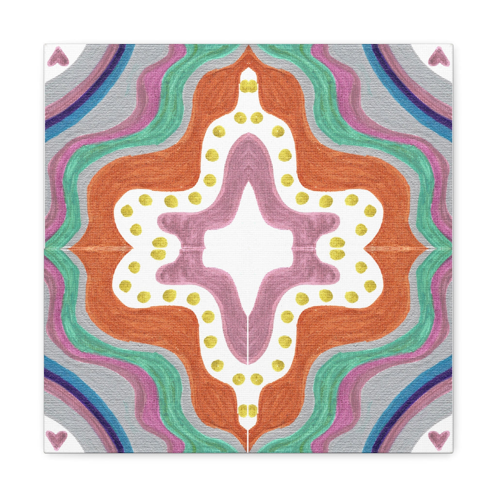 Love Frequency 2 Mosaic Caden Caraco Canvas Gallery Wrap
