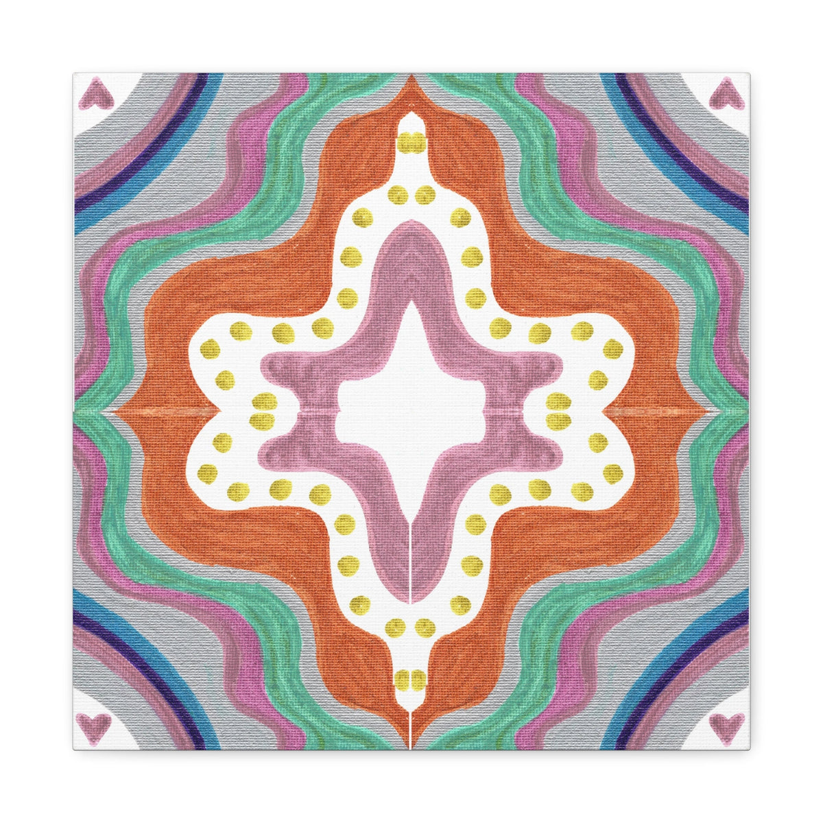 Love Frequency 2 Mosaic Caden Caraco Canvas Gallery Wrap