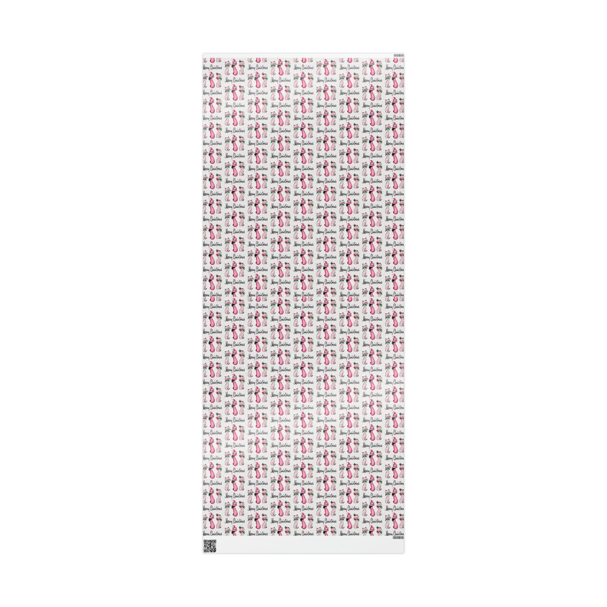 Merry Christmas Cats Mid Century Retro Christmas Print Holiday Gift Wrap Paper - Glossy Or Matte