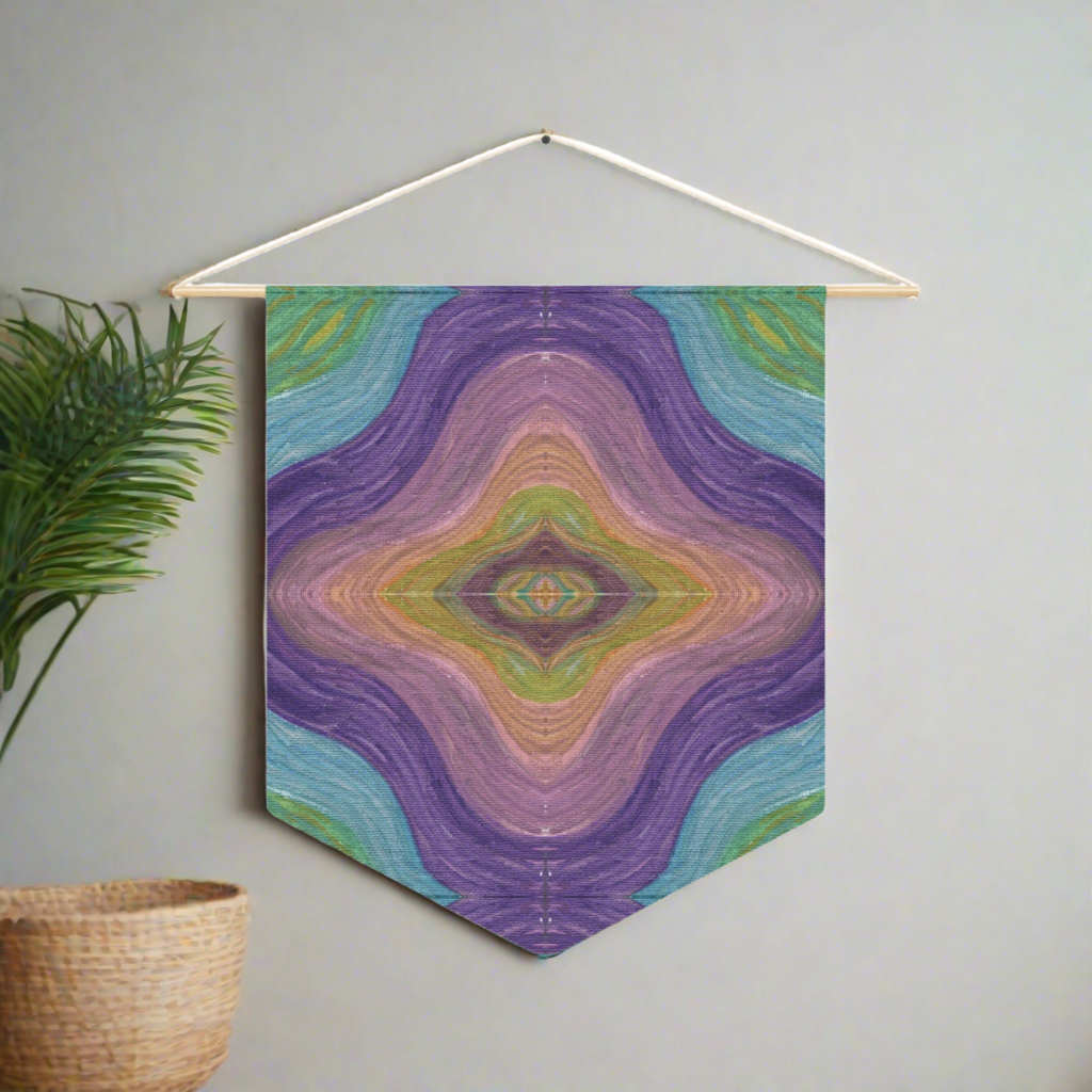 Solar Winds 6 Mosaic Good Vibrations 2 Caden Caraco Art Print Wall Hanging Banner Flag