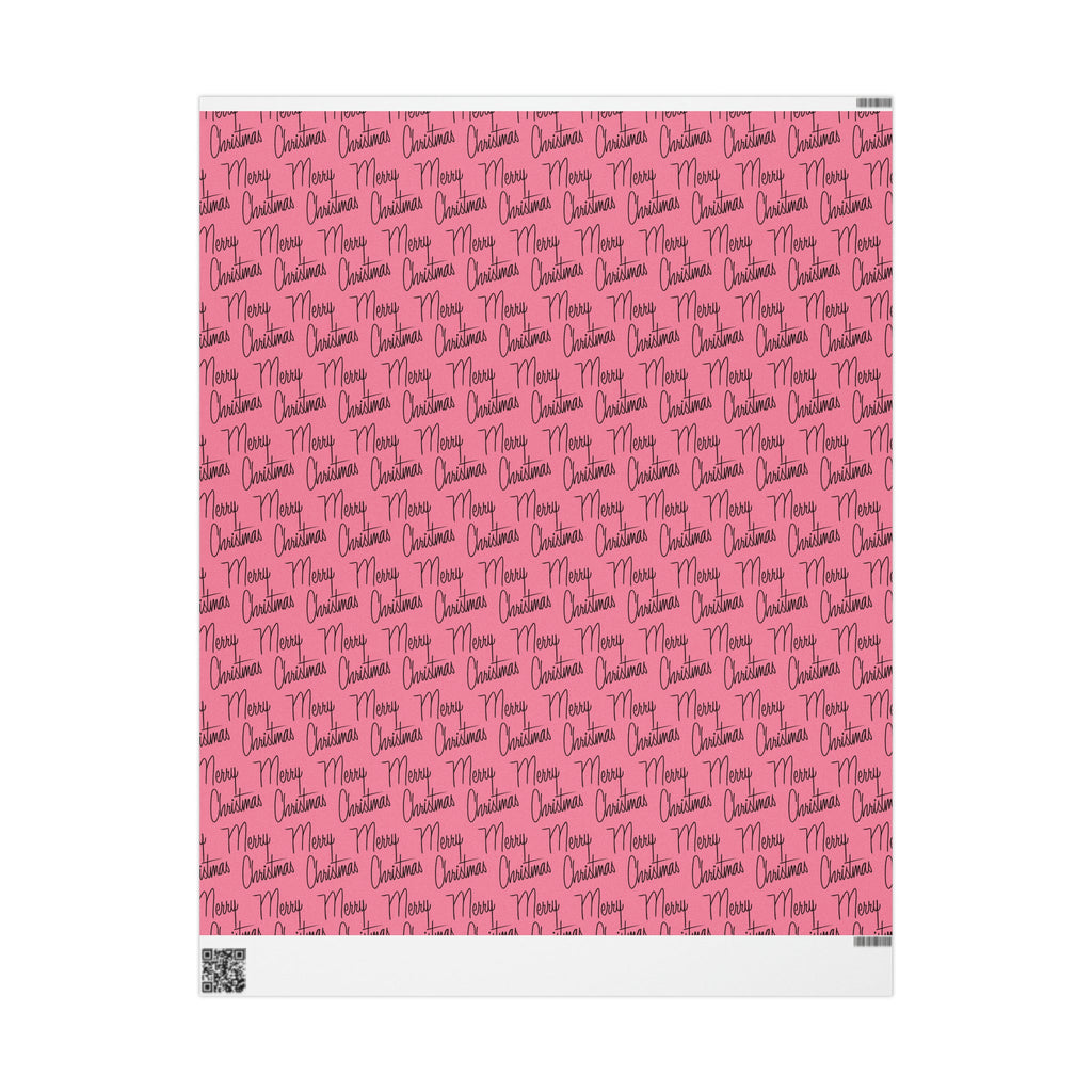 Merry Christmas Pink Mid Century Retro Christmas Print Holiday Gift Wrap Paper - Glossy Or Matte