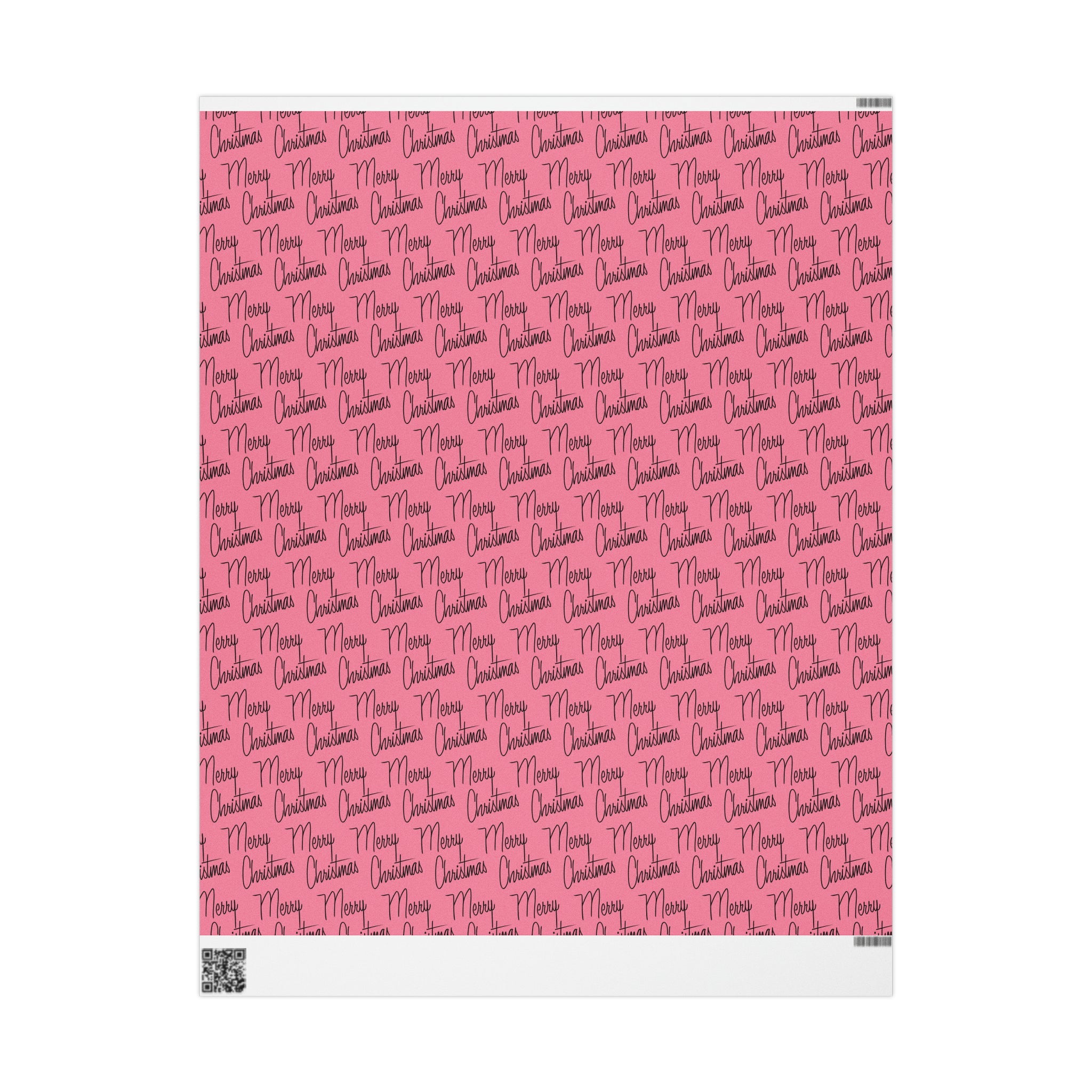 Merry Christmas Pink Mid Century Retro Christmas Print Holiday Gift Wrap Paper - Glossy Or Matte