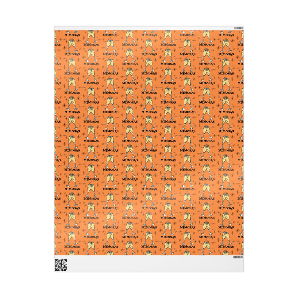 Mimosas Champagne Brunch Atomic Retro Style Holiday Gift Wrap Paper - Glossy Or Matte
