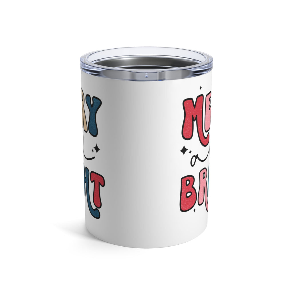 Merry And Bright Christmas Stainless Steel Tumbler 10oz