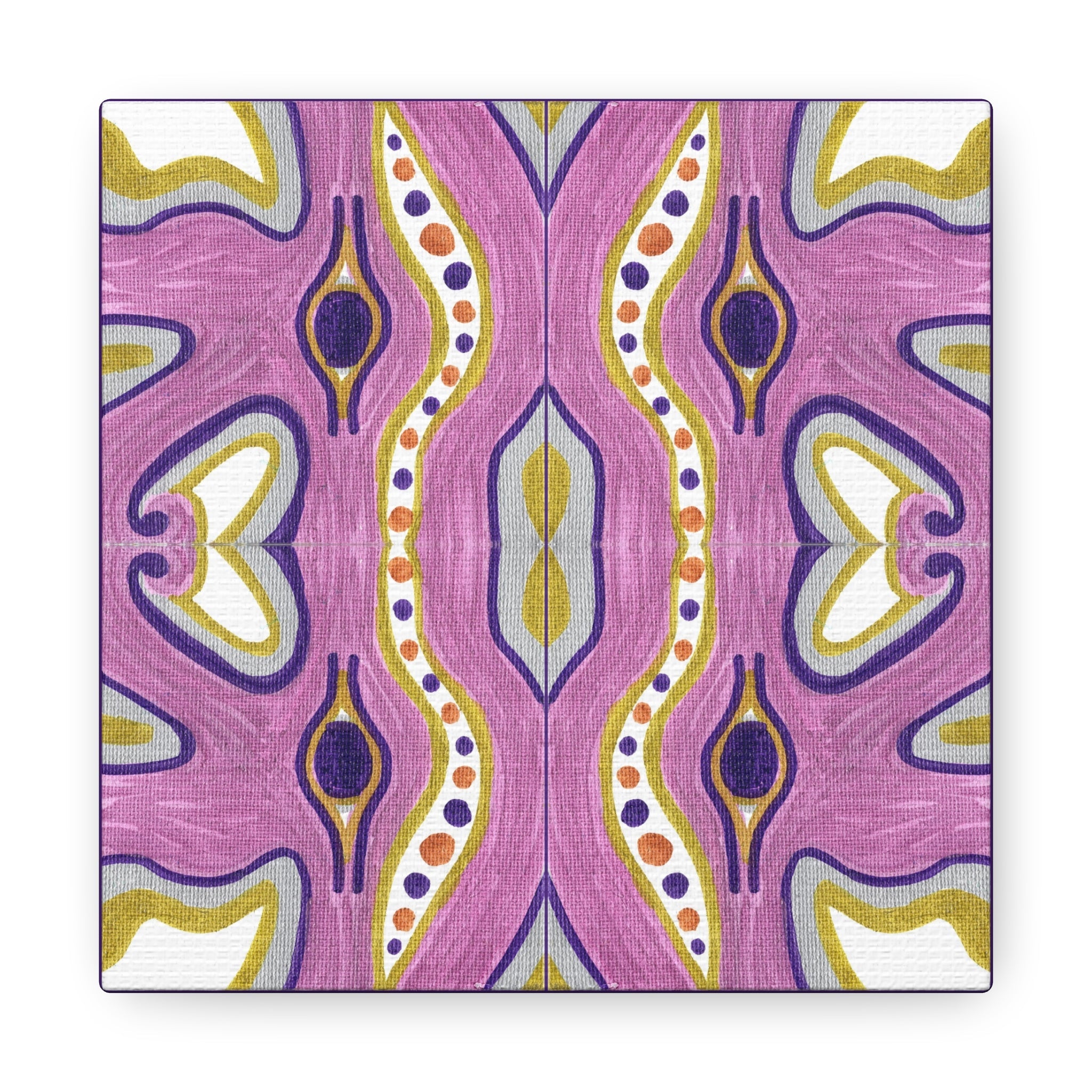 Purple E Mosiac Caden Caraco Canvas Gallery Wrap