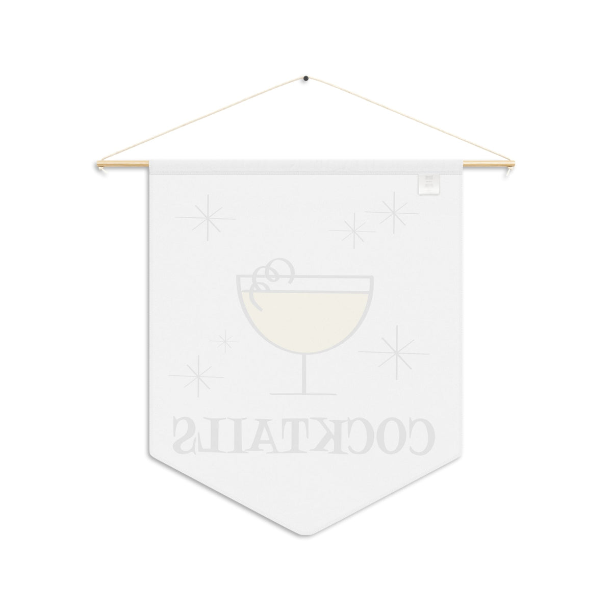 Cocktails Mid Century Retro Style Wall Hanging Banner Flag