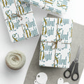 Silent Night Retro Style Christmas Holiday Gift Wrap Paper - Glossy Or Matte