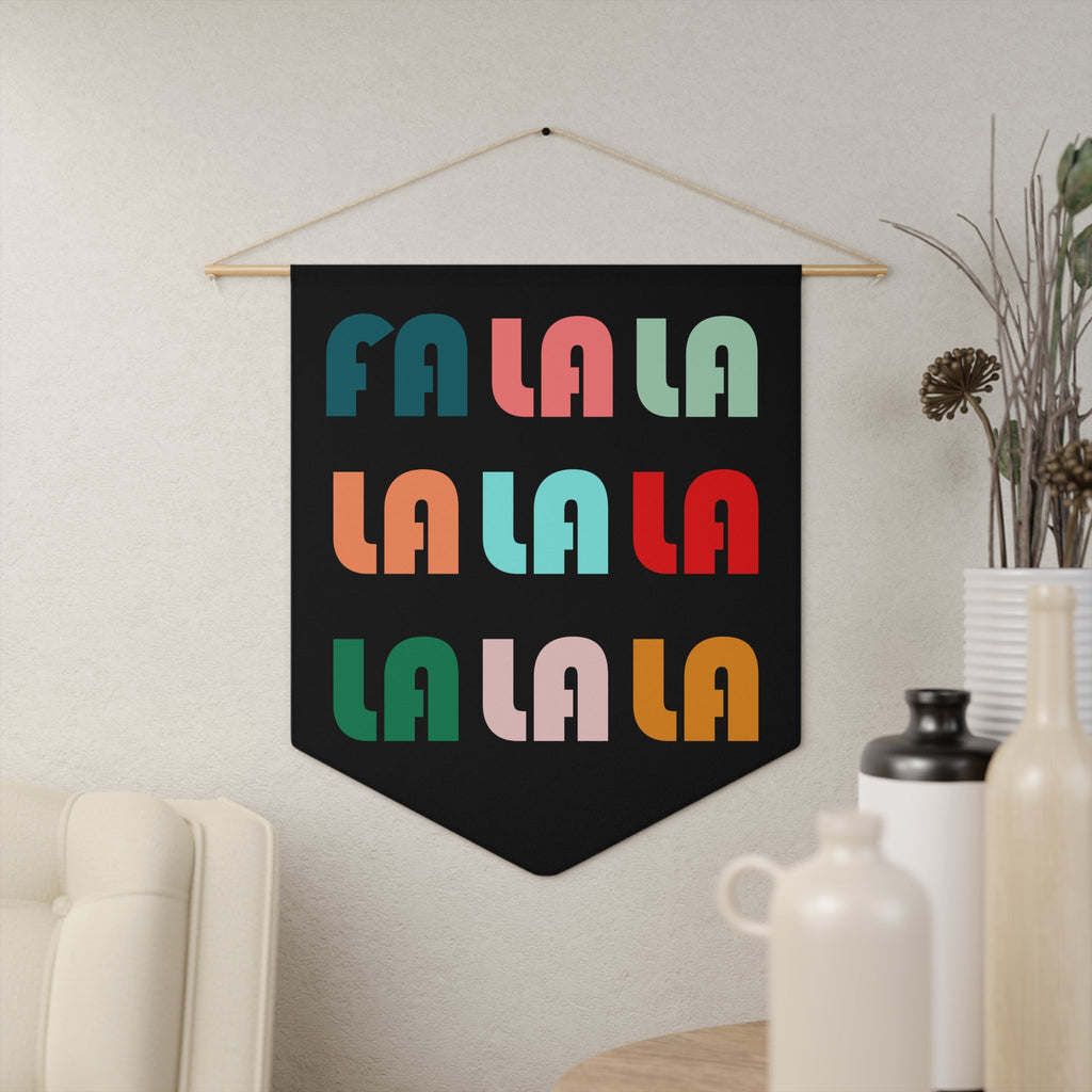 Fa La La La Christmas Print Wall Hanging Banner Flag