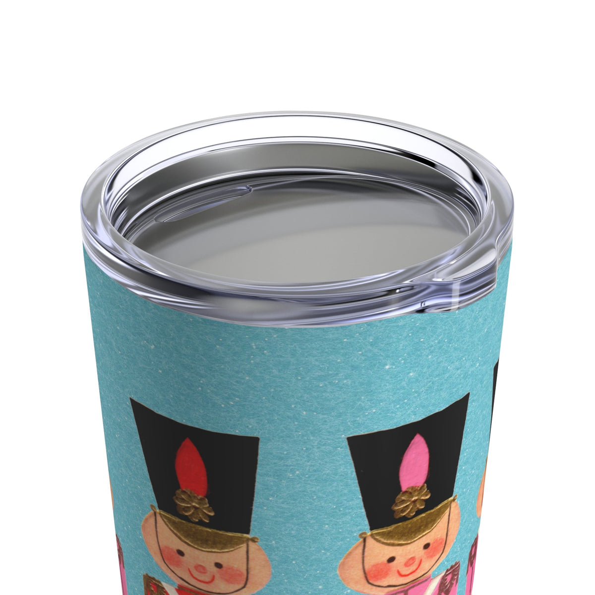 Christmas Toy Soldiers Mid Century Retro Blue Christmas Print Stainless Steel Tumbler 20oz