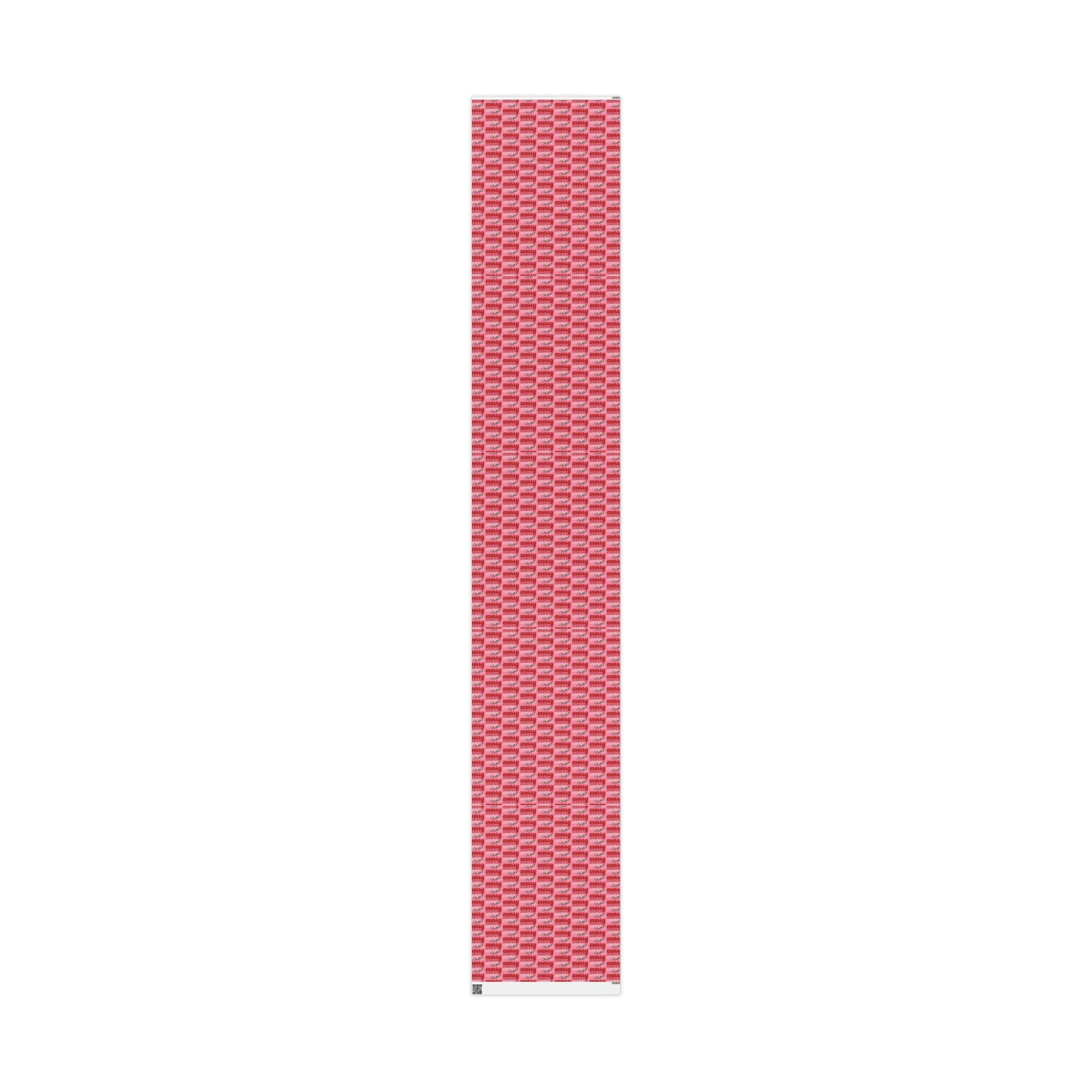 Merry Merry Merry Christmas Pink Retro Style Christmas Print Holiday Gift Wrap Paper - Glossy Or Matte