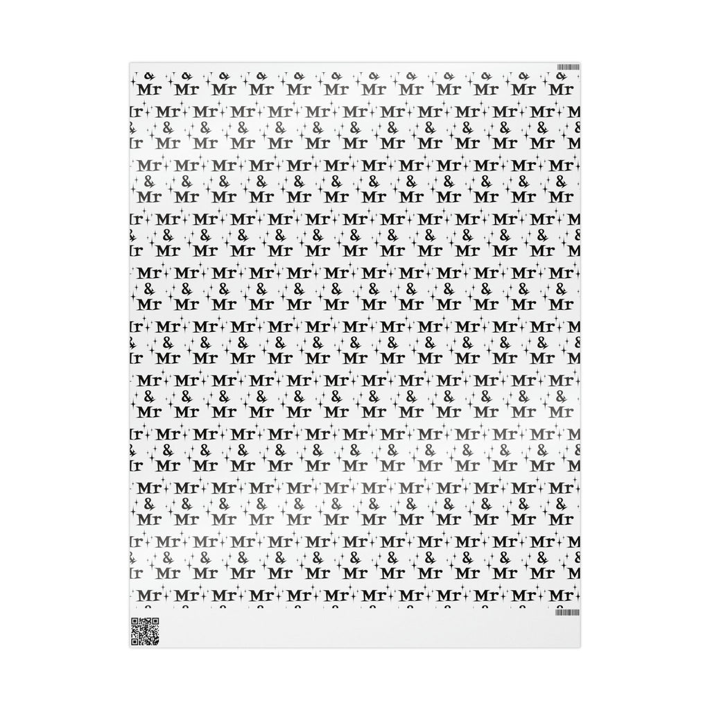 Mr. And Mr. Atomic Mid Century Retro Style Wedding Holiday Gift Wrap Paper - Glossy Or Matte