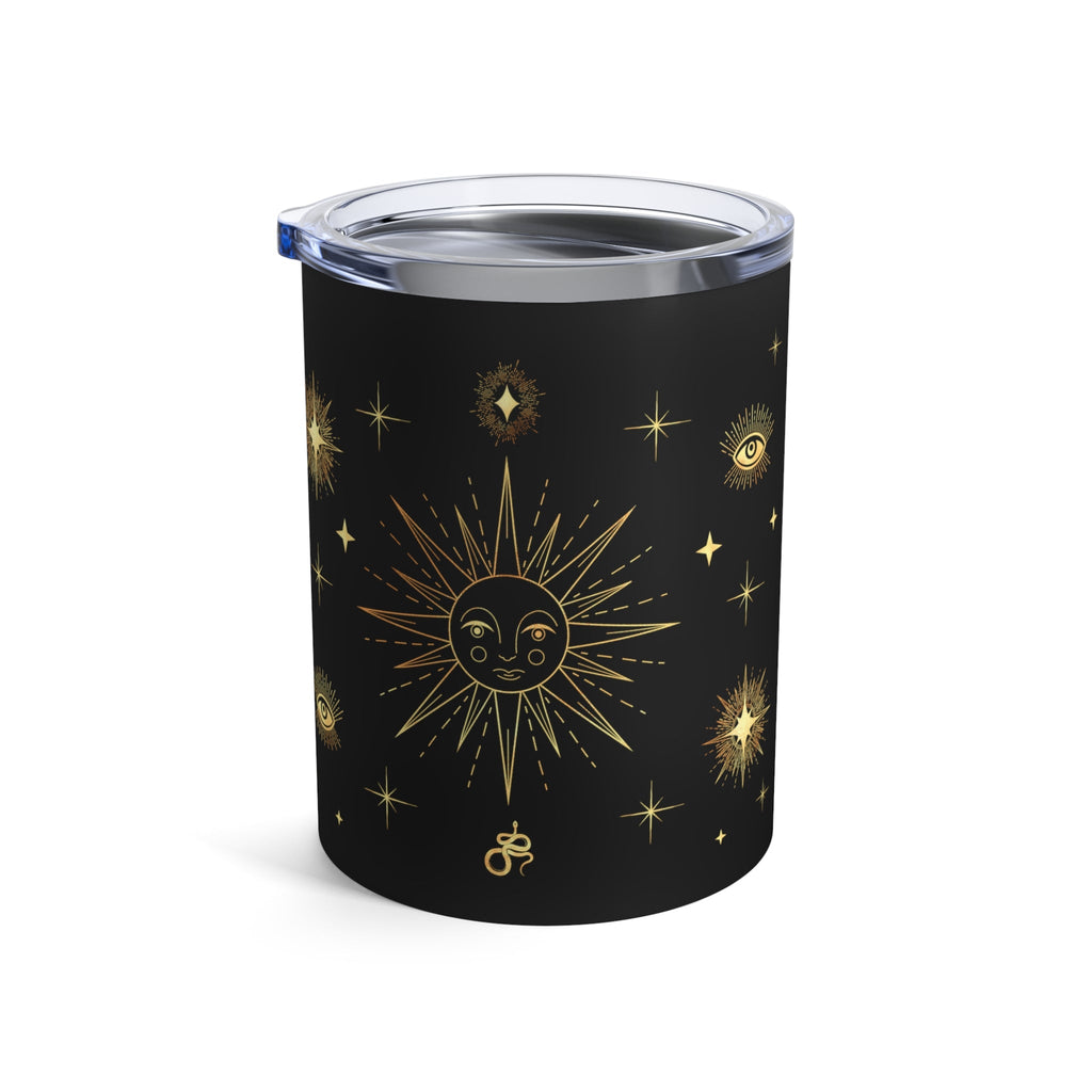 Celestial Gold Sun Stars Stainless Steel Tumbler 10oz