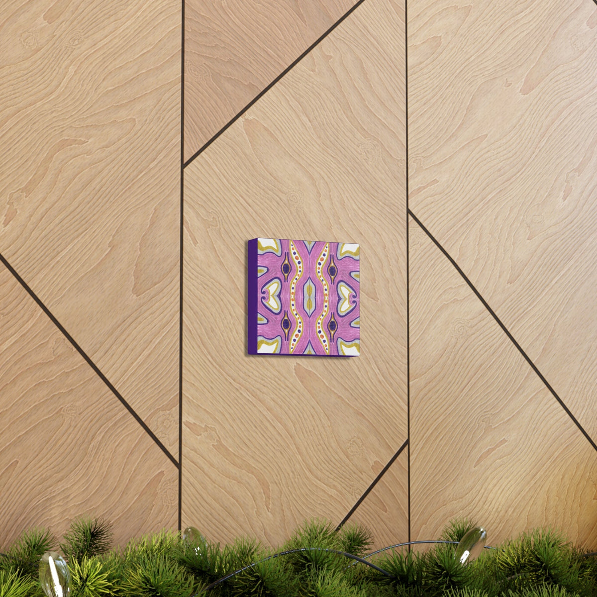 Purple E Mosiac Caden Caraco Canvas Gallery Wrap