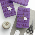 Eid Mubarak Purple Holiday Gift Wrap Paper - Glossy Or Matte